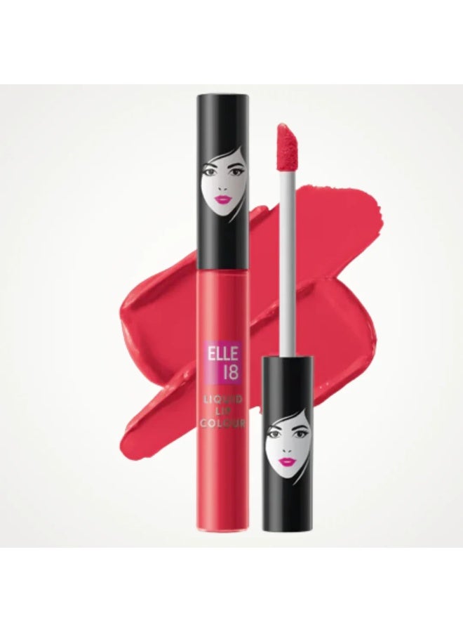 Elle 18 Liquid Lip Color Rhubarb red 5.6ml& Lipstick Nutty Latte (Matte) 5.6ml - Image 4